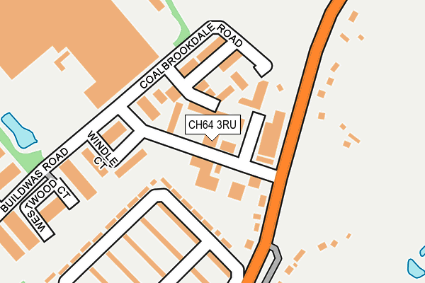CH64 3RU map - OS OpenMap – Local (Ordnance Survey)