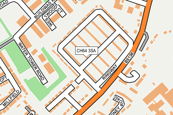 CH64 3SA map - OS OpenMap – Local (Ordnance Survey)