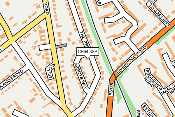 CH64 3SP map - OS OpenMap – Local (Ordnance Survey)
