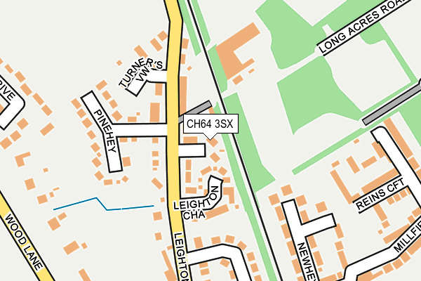 CH64 3SX map - OS OpenMap – Local (Ordnance Survey)