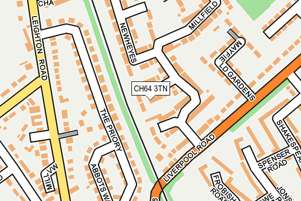 CH64 3TN map - OS OpenMap – Local (Ordnance Survey)