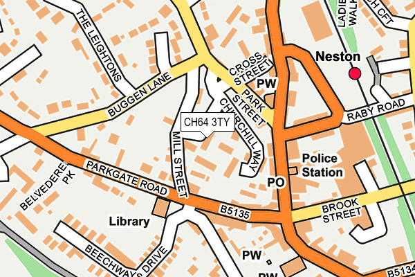 CH64 3TY map - OS OpenMap – Local (Ordnance Survey)