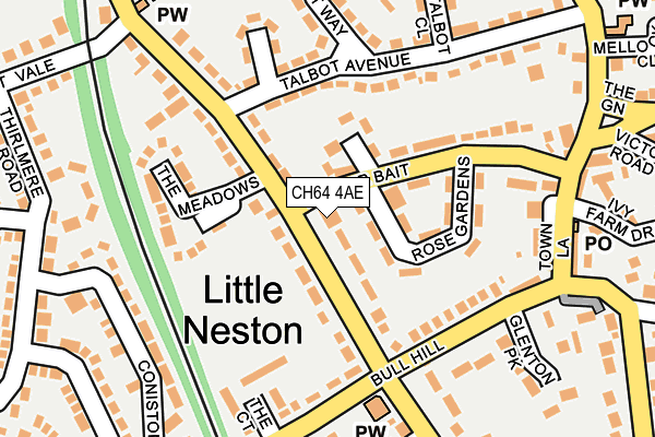 CH64 4AE map - OS OpenMap – Local (Ordnance Survey)