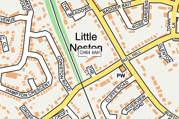 CH64 4AH map - OS OpenMap – Local (Ordnance Survey)