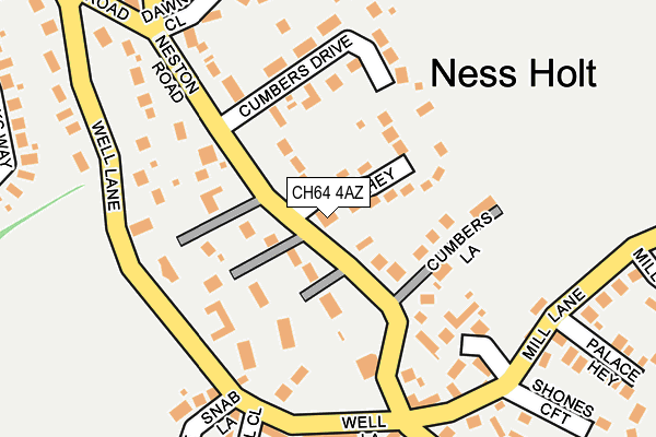 CH64 4AZ map - OS OpenMap – Local (Ordnance Survey)