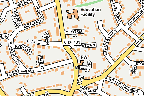 CH64 4BN map - OS OpenMap – Local (Ordnance Survey)