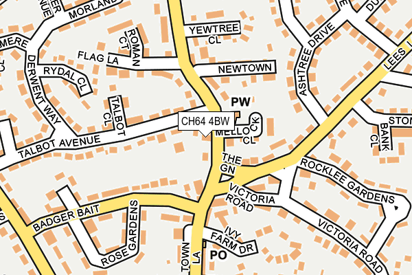 CH64 4BW map - OS OpenMap – Local (Ordnance Survey)