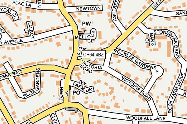 CH64 4BZ map - OS OpenMap – Local (Ordnance Survey)