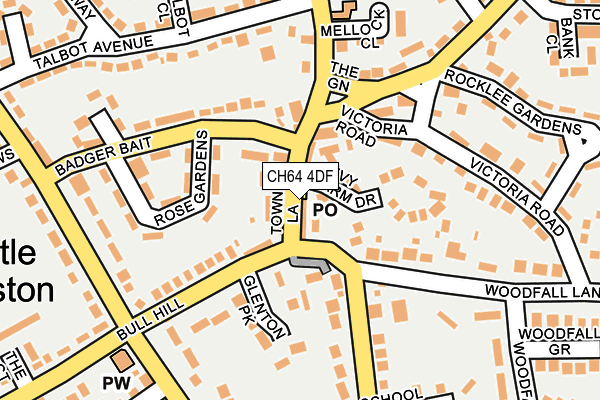 CH64 4DF map - OS OpenMap – Local (Ordnance Survey)