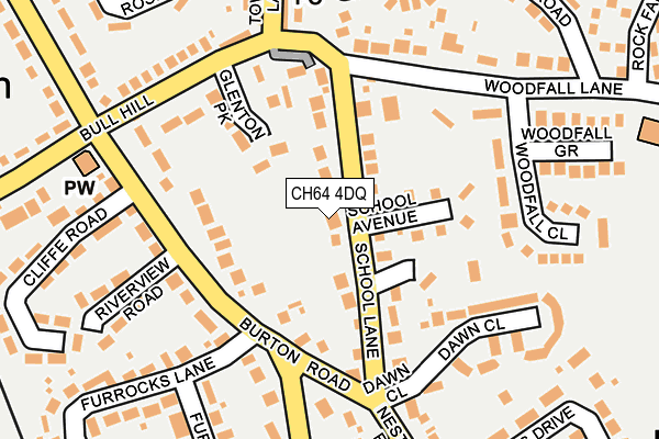 CH64 4DQ map - OS OpenMap – Local (Ordnance Survey)