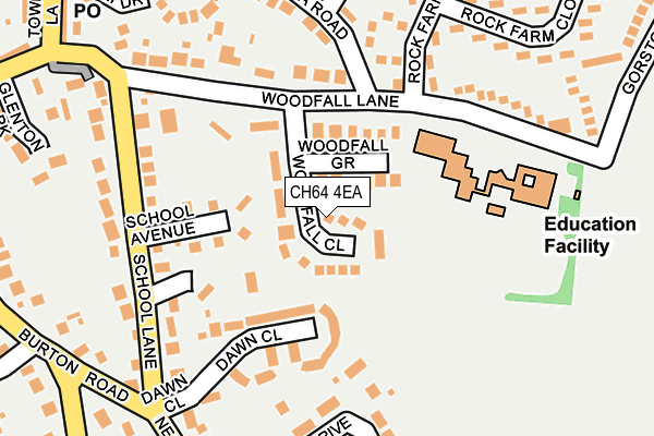 CH64 4EA map - OS OpenMap – Local (Ordnance Survey)