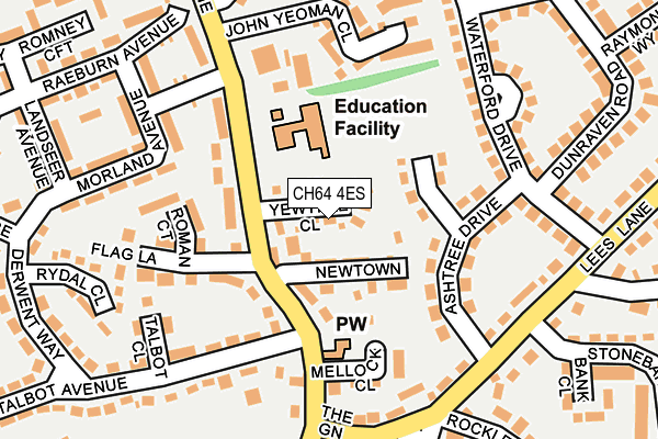 CH64 4ES map - OS OpenMap – Local (Ordnance Survey)