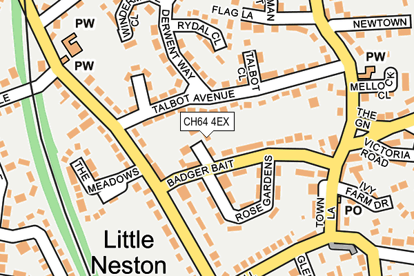 CH64 4EX map - OS OpenMap – Local (Ordnance Survey)