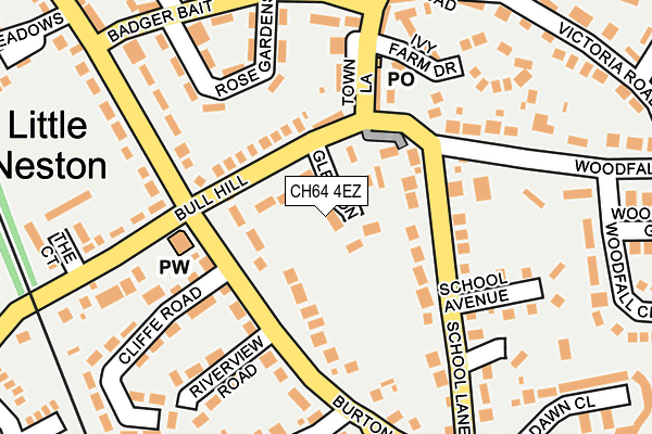 CH64 4EZ map - OS OpenMap – Local (Ordnance Survey)