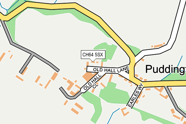 CH64 5SX map - OS OpenMap – Local (Ordnance Survey)