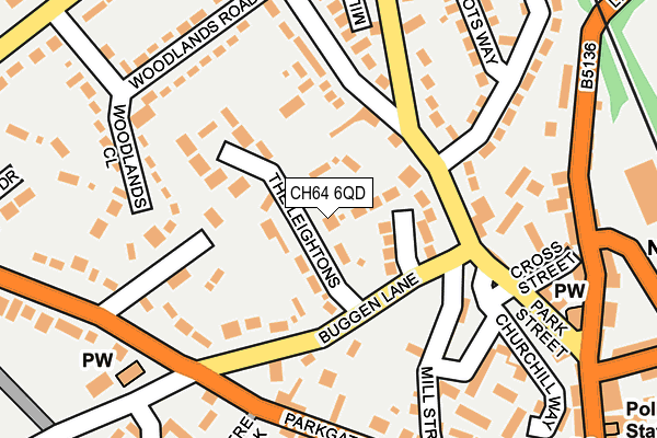 CH64 6QD map - OS OpenMap – Local (Ordnance Survey)
