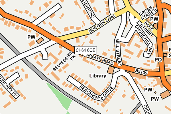 CH64 6QE map - OS OpenMap – Local (Ordnance Survey)