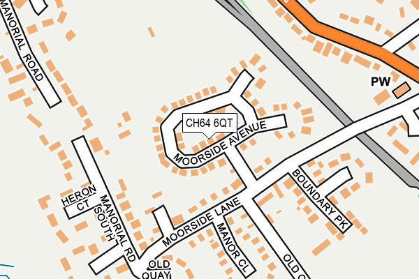 CH64 6QT map - OS OpenMap – Local (Ordnance Survey)