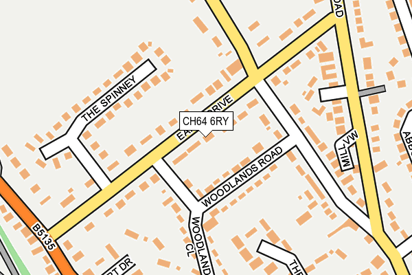 CH64 6RY map - OS OpenMap – Local (Ordnance Survey)