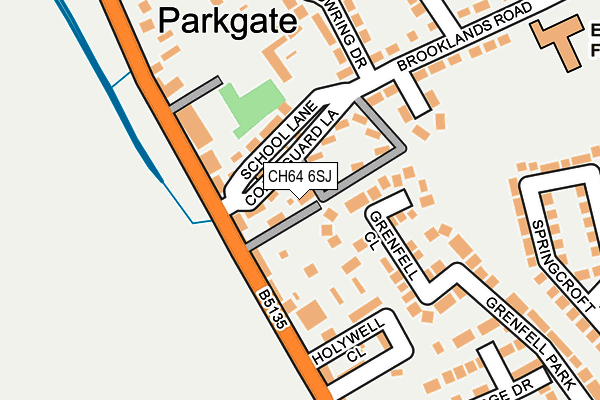 CH64 6SJ map - OS OpenMap – Local (Ordnance Survey)