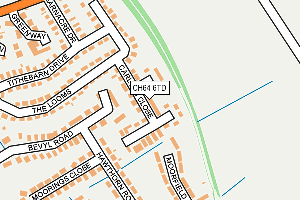 CH64 6TD map - OS OpenMap – Local (Ordnance Survey)