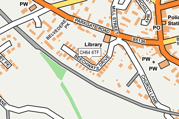 CH64 6TF map - OS OpenMap – Local (Ordnance Survey)