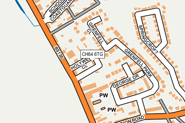 CH64 6TG map - OS OpenMap – Local (Ordnance Survey)