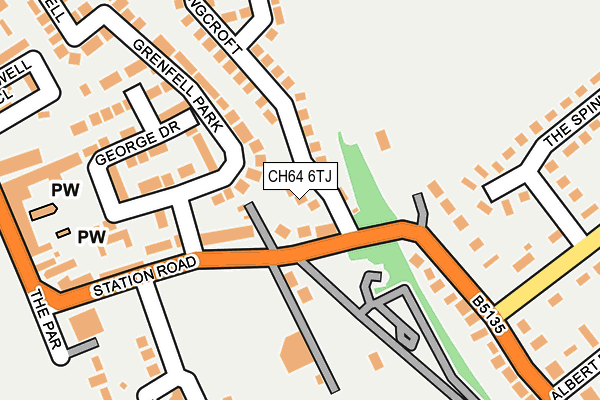 CH64 6TJ map - OS OpenMap – Local (Ordnance Survey)