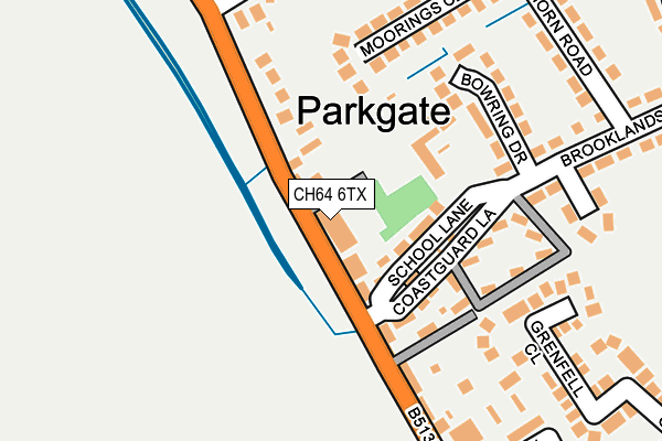 CH64 6TX map - OS OpenMap – Local (Ordnance Survey)