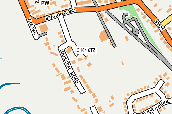 CH64 6TZ map - OS OpenMap – Local (Ordnance Survey)