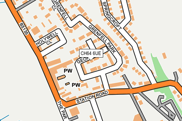 CH64 6UE map - OS OpenMap – Local (Ordnance Survey)