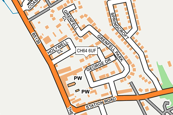 CH64 6UF map - OS OpenMap – Local (Ordnance Survey)