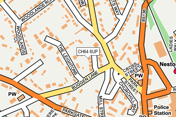 CH64 6UP map - OS OpenMap – Local (Ordnance Survey)