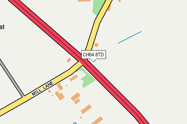 CH64 8TD map - OS OpenMap – Local (Ordnance Survey)
