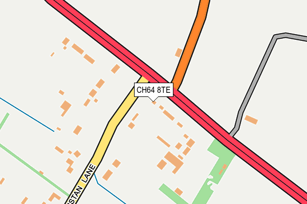 CH64 8TE map - OS OpenMap – Local (Ordnance Survey)