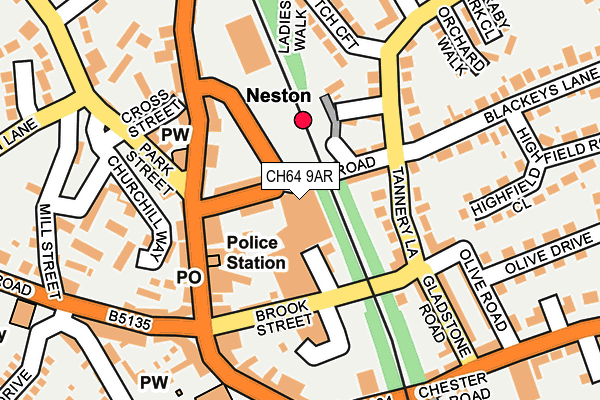 CH64 9AR map - OS OpenMap – Local (Ordnance Survey)