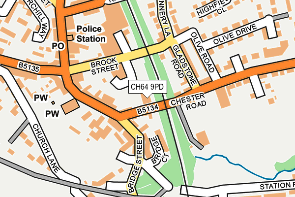 CH64 9PD map - OS OpenMap – Local (Ordnance Survey)
