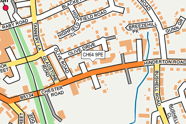 CH64 9PE map - OS OpenMap – Local (Ordnance Survey)