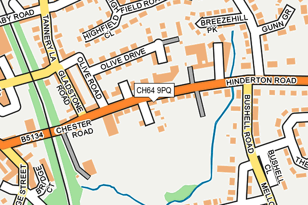 CH64 9PQ map - OS OpenMap – Local (Ordnance Survey)