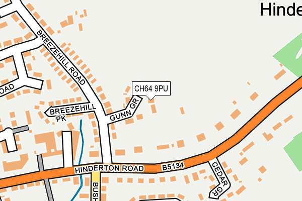 CH64 9PU map - OS OpenMap – Local (Ordnance Survey)