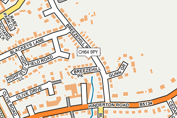 CH64 9PY map - OS OpenMap – Local (Ordnance Survey)