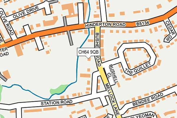 CH64 9QB map - OS OpenMap – Local (Ordnance Survey)