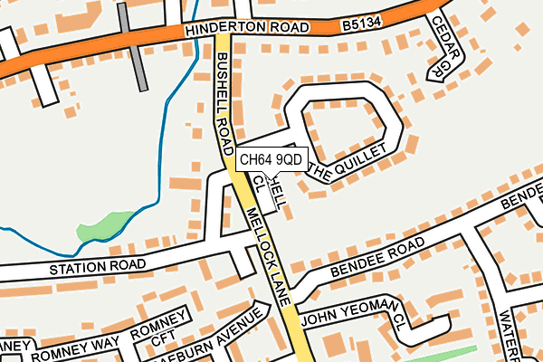 CH64 9QD map - OS OpenMap – Local (Ordnance Survey)