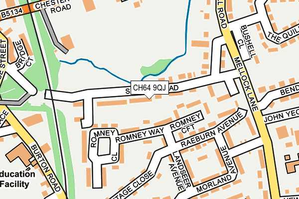 CH64 9QJ map - OS OpenMap – Local (Ordnance Survey)