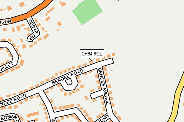 CH64 9QL map - OS OpenMap – Local (Ordnance Survey)