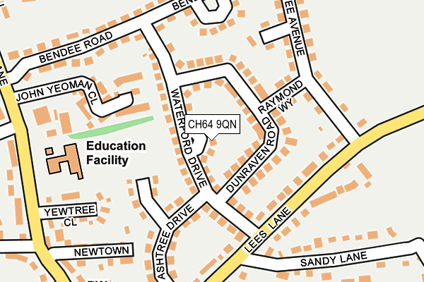 CH64 9QN map - OS OpenMap – Local (Ordnance Survey)