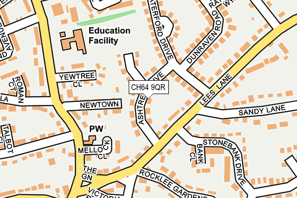 CH64 9QR map - OS OpenMap – Local (Ordnance Survey)
