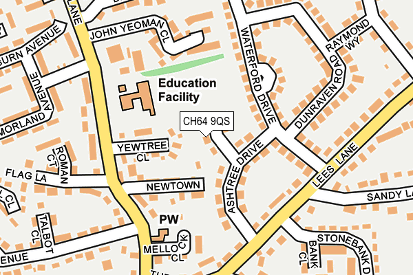 CH64 9QS map - OS OpenMap – Local (Ordnance Survey)