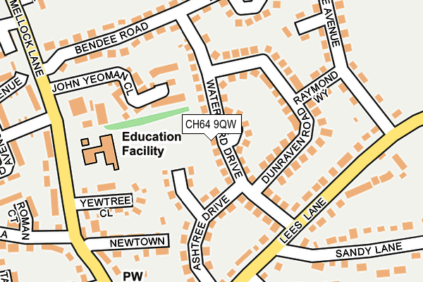 CH64 9QW map - OS OpenMap – Local (Ordnance Survey)