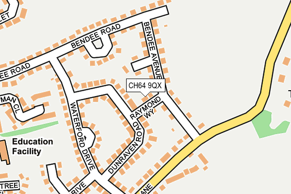 CH64 9QX map - OS OpenMap – Local (Ordnance Survey)